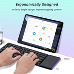 Universal Foldable Wireless Keyboard with Touchpad for Tablet/Mobile Phone/PC-Black(B089T)