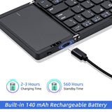 Universal Foldable Wireless Keyboard with Touchpad for Tablet/Mobile Phone/PC-Black(B089T)