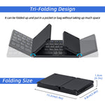 Universal Foldable Wireless Keyboard with Touchpad for Tablet/Mobile Phone/PC-Black(B089T)