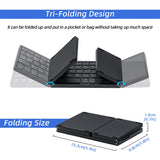 Universal Foldable Wireless Keyboard with Touchpad for Tablet/Mobile Phone/PC-Black(B089T)