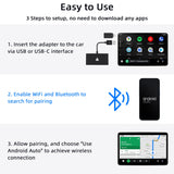 Mcbazel Android Auto Wireless Converter Adapter for Android-Black