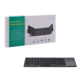 Upgrade Foldable Wireless Keyboard with Touchpad for Tablet/Mobile Phone/PC-Gray(B033 Plus)