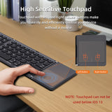 Upgrade Foldable Wireless Keyboard with Touchpad for Tablet/Mobile Phone/PC-Gray(B033 Plus)