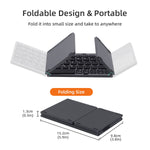 Upgrade Foldable Wireless Keyboard with Touchpad for Tablet/Mobile Phone/PC-Gray(B033 Plus)