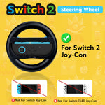 Mcbazel DOBE Steering Wheels for Nintendo Switch 2 Joy-Con Controllers-Black(TNS-3196)