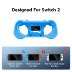 Mcbazel JYS Controller Grip with Game Card Storage for Nintendo Switch 2 Joy-con Controllers-Blue&Orange(JYS-NS2263)