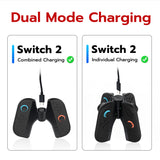 Mcbazel DOBE Charging Grip for Nintendo Switch 2 Joy-Con Controllers-Black(TNS-3156)