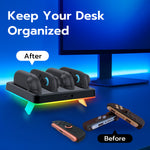 Mcbazel DOBE RGB Charging Dock for NS2 Joy-Con Controllers-Black