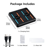 Mcbazel DOBE RGB Charging Dock for NS2 Joy-Con Controllers-Black