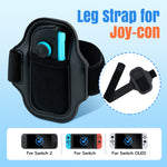 Mcbazel Gamepad Leg Strap for Nintendo Switch/NS2 Joy-con-Black(HBS-2860)