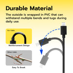 Mcbazel DOBE 1.5-Meter Charging Cable For NS2/Nintendo Switch OLED/PS5/XBOX -Black
