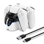 PS5 Edge Controller Charger, PS5 Charging Station for Playstation 5 Dual sense Controller, Fast PS5 Charging Dock for Dual PS5 Controller/PS5 Edge Controller, PS5 Controller Accessories