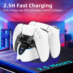 PS5 Edge Controller Charger, PS5 Charging Station for Playstation 5 Dual sense Controller, Fast PS5 Charging Dock for Dual PS5 Controller/PS5 Edge Controller, PS5 Controller Accessories