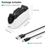 PS5 Edge Controller Charger, PS5 Charging Station for Playstation 5 Dual sense Controller, Fast PS5 Charging Dock for Dual PS5 Controller/PS5 Edge Controller, PS5 Controller Accessories