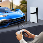 Mcbazel PS5 Vertical Stand for PS5 Pro/PS5 Slim/PS5 UHD Disc/Digital Consoles, Base Stand for PS5 Accessories (Silver)