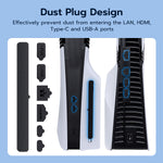 Mcbazel Ipega 8 in 1 DE/UHD Gaming Console Dust Cover and Plug for PS5 Pro DE/UHD Gaming Console-Black(PG-P5R001)