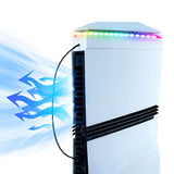 Mcbazel Upper Cooling Fan with RGB Lighting for PS5 Pro-White(SY-P5-619H)