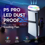 Mcbazel Upper Cooling Fan with RGB Lighting for PS5 Pro-White(SY-P5-619H)