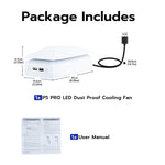 Mcbazel Upper Cooling Fan with RGB Lighting for PS5 Pro-White(SY-P5-619H)