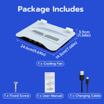 Mcbazel DOBE Mltifunctional Cooling Stand with Charging for PS5/PS5 Slim/PS5 Pro Console-White