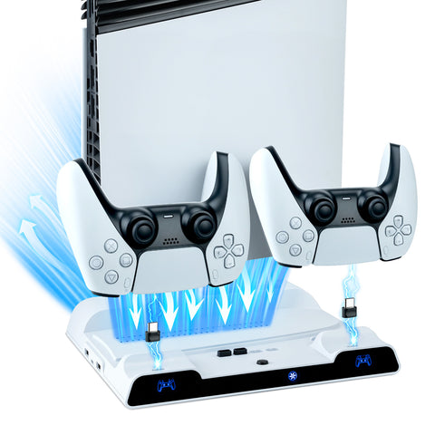 DOBE Multifunctional Cooling Fan For PS5/PS5slim/PS5 Pro-White(TP5-0599B)