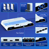 DOBE Multifunctional Cooling Fan For PS5/PS5slim/PS5 Pro-White(TP5-0599B)