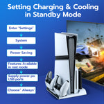 DOBE Multifunctional Cooling Fan For PS5/PS5slim/PS5 Pro-White(TP5-0599B)