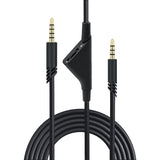 2M Audio Extension Cable with Volume Control for Logitech Astro A10/A30/A40 Gaming Headset - Black