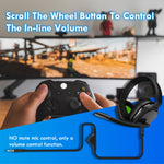 2M Audio Extension Cable with Volume Control for Logitech Astro A10/A30/A40 Gaming Headset - Black
