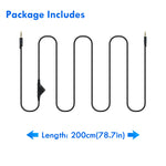 2M Audio Extension Cable with Volume Control for Logitech Astro A10/A30/A40 Gaming Headset - Black