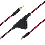 2M Braided Audio Extension Cable with Volume Control for Logitech Astro A10/A30/A40 Gaming Headset - Red/Black