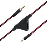 2M Braided Audio Extension Cable with Volume Control for Logitech Astro A10/A30/A40 Gaming Headset - Red/Black