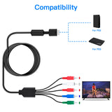 Component HD AV Cable for PS2/PS3/PS3 Slim – 6FT High Definition Video and Audio Cord, HDTV and EDTV (480p Output Supported) Compatible with PS2/PS3/PS3 Slim