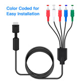 Component HD AV Cable for PS2/PS3/PS3 Slim – 6FT High Definition Video and Audio Cord, HDTV and EDTV (480p Output Supported) Compatible with PS2/PS3/PS3 Slim