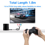Component HD AV Cable for PS2/PS3/PS3 Slim – 6FT High Definition Video and Audio Cord, HDTV and EDTV (480p Output Supported) Compatible with PS2/PS3/PS3 Slim