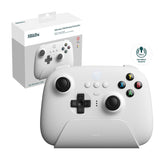 8Bitdo Ultimate 2.4G Wireless Controller with Charging Dock for Windows PC/Android/iOS - Hall Edition/White (81HA07)