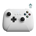8Bitdo Ultimate 2.4G Wireless Controller with Charging Dock for Windows PC/Android/iOS - Hall Edition/White (81HA07)