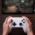 8Bitdo Ultimate 2.4G Wireless Controller with Charging Dock for Windows PC/Android/iOS - Hall Edition/White (81HA07)