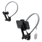 Magnetic Adjustable Neck Phone Holder for Mobile Phone/GoPro/DJI-Gray(S7Pro)
