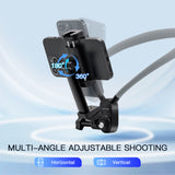 Magnetic Adjustable Neck Phone Holder for Mobile Phone/GoPro/DJI-Gray(S7Pro)