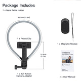 Magnetic Adjustable Neck Phone Holder for Mobile Phone/GoPro/DJI-Gray(S7Pro)