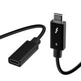 Mcbazel Thunderbolt 5 Silver-plated Coaxial Male to Female Extension Cable (0.8m-120Gbps Rate)