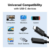 Mcbazel Thunderbolt 5 Silver-plated Coaxial Male to Female Extension Cable (0.8m-120Gbps Rate)
