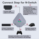 Mcbazel DOBE Mouse and Keyboard Converter for Nintendo Switch/Xbox one/Xbox one s/x/Xbox Series/PS4/PS3/PC-Black