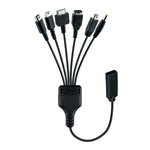 Mcbazel 6 in 1 Charging Cable For PSP/WII U/GBA SP/PSVITA1000/3DS/NDSL -Black