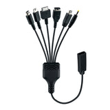 Mcbazel 6 in 1 Charging Cable For PSP/WII U/GBA SP/PSVITA1000/3DS/NDSL -Black