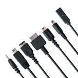 Mcbazel 6 in 1 Charging Cable For PSP/WII U/GBA SP/PSVITA1000/3DS/NDSL -Black