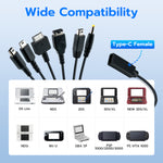 Mcbazel 6 in 1 Charging Cable For PSP/WII U/GBA SP/PSVITA1000/3DS/NDSL -Black