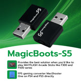 Mayflash MagicBoots-S5 FPS Adapter Arcade Joystick Converter for F300/F500/MaxShooter One on PS4 or PS5