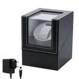 PU Leather Automatic Single Watch Winder - EU Plug(W125B)